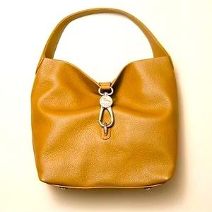 Dooney & Bourke Women's Pebble Leather Logo Lock Hobo